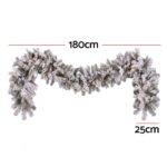 Jingle Jollys 1.8M Christmas Garland 8 Mode LED Snow Frosted Tips Auto Timing - Image 2