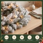 Jingle Jollys 1.8M Christmas Garland 8 Mode LED Snow Frosted Tips Auto Timing - Image 5