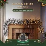 Jingle Jollys 1.8M Christmas Garland 8 Mode LED Snow Frosted Tips Auto Timing - Image 6