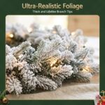 Jingle Jollys 1.8M Christmas Garland 8 Mode LED Snow Frosted Tips Auto Timing - Image 7