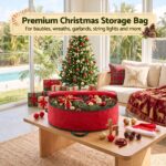 Jingle Jollys Christmas Garland Wreath Storage Bag Baubles Ornaments Container - Image 5