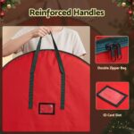 Jingle Jollys Christmas Garland Wreath Storage Bag Baubles Ornaments Container - Image 6