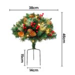 Jingle Jollys 2 Pack 45cm Lighted Artificial Christmas Tree Pathway Xmas Trees - Image 2