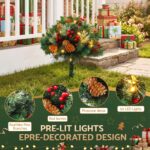 Jingle Jollys 2 Pack 45cm Lighted Artificial Christmas Tree Pathway Xmas Trees - Image 4