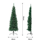 Jingle Jollys 1.8m Pre-Lit Christmas Tree Slim Pencil Xmas Tree Corner Tree - Image 2