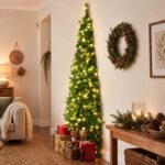 Jingle Jollys 1.8m Pre-Lit Christmas Tree Slim Pencil Xmas Tree Corner Tree - Image 9