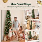 Jingle Jollys 2.1m Artificial Slim Christmas Tree Pine Cone Berry Decor Corner - Image 7