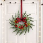 Jingle Jollys 6x Christmas Wreath Garland 26cm Pre-lit Wreaths Red Berries Bow - Image 6