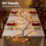 Jingle Jollys Christmas Willow Vine Lights Branch LED Fairy DIY Wall Decor 1.8m Warm White - Image 4
