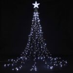 Jingle Jollys 2.5M Christmas Tree Lights Christmas Lights Tree Topper Waterfall Fairy Lights White