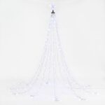 Jingle Jollys 2.5M Christmas Tree Lights Christmas Lights Tree Topper Waterfall Fairy Lights White - Image 3