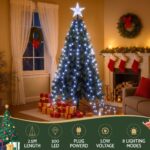 Jingle Jollys 2.5M Christmas Tree Lights Christmas Lights Tree Topper Waterfall Fairy Lights White - Image 5