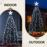 Jingle Jollys 2.5M Christmas Tree Lights Christmas Lights Tree Topper Waterfall Fairy Lights White - Image 6