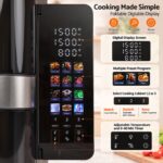 Devanti 12L Air Fryer Dual Basket Stacked 10 Inch Pizza Maker 2800W Touch Black - Image 6