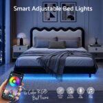 Artiss Double Bed Frame, Floating Design with RGB LED and USB Charging - Image 7