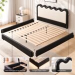 Artiss Double Bed Frame, Floating Design with RGB LED and USB Charging - Image 9