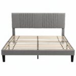 Artiss King Bed Frame with Adjustable Headboard, Grey, 300kg Capacity - Image 4