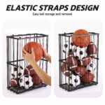 Everfit Ball Storage Rack Elastic Rope Ball Rack Wall Mounted & Floor Organizer - Image 4