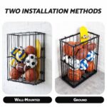 Everfit Ball Storage Rack Elastic Rope Ball Rack Wall Mounted & Floor Organizer - Image 5
