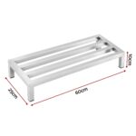 Giantz 60x35cm Dunnage Rack 2-Pack Stainless Steel Kitchen Floor Stand - Image 2