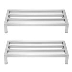 Giantz 60x35cm Dunnage Rack 2-Pack Stainless Steel Kitchen Floor Stand - Image 3