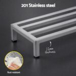 Giantz 60x35cm Dunnage Rack 2-Pack Stainless Steel Kitchen Floor Stand - Image 4