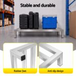 Giantz 60x35cm Dunnage Rack 2-Pack Stainless Steel Kitchen Floor Stand - Image 6