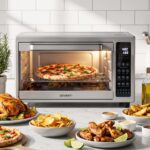 Devanti 48L Convection Oven Electric Fryer Bake Grill Ovens Benchtop 2000W Silver - Image 9