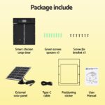 Giantz Automatic Chicken Coop Door 37cm Solar Powered Smart App Control Black - Image 10
