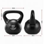 Everfit 20kg Kettlebell Weights Strength Training with Anti-slip Carry Handle & Stable Base Gym Home - Image 3