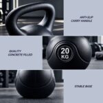 Everfit 20kg Kettlebell Weights Strength Training with Anti-slip Carry Handle & Stable Base Gym Home - Image 5