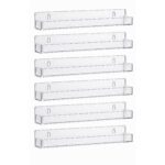 Artiss 6-Pack Acrylic Wall Shelves, Clear Floating Display Shelf with Detachable Panels & Front Lip - Image 2