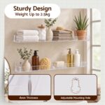 Artiss 6-Pack Acrylic Wall Shelves, Clear Floating Display Shelf with Detachable Panels & Front Lip - Image 6