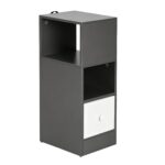Artiss Narrow Bedside Table Grey Small Side Cabinet 1 Drawer - Image 5