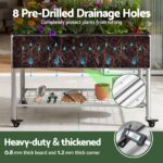 Green Fingers Mobile Raised Garden Bed with Wheels Storage Shelf 81cm Height for Vegetables Herb Silver - Image 5