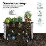 Green Fingers Round Raised Garden Bed 2 Pack Galvanised Planter Box Rust Resistant 60x60x30cm Silver - Image 8