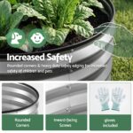 Green Fingers Round Raised Garden Bed 2 Pack Galvanised Planter Box Rust Resistant 60x60x30cm Silver - Image 9