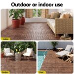 Gardeon 27PCS Wood Deck Tiles 30x30cm Interlocking Floor Tiles Pine Brown - Image 8