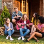 Alpha 38 Inch Acoustic Guitar Wooden Body Steel String Full Size w/ Stand Pink - Image 9