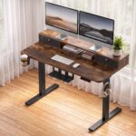 Artiss Electric Standing Desk Height Adjustable Home Office 120cm Rustic Brown