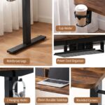 Artiss Electric Standing Desk Height Adjustable Home Office 120cm Rustic Brown - Image 10