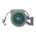 Green Fingers 20m Retractable Water Hose Reel, Wall Mounted Garden Hose 9-Pattern Nozzle - Image 11