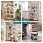 Artiss 5-Tier Foldable Kitchen Bakers Rack 71x160cm Microwave Stand White - Image 9