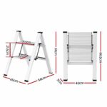 Giantz 2 Step Ladder Multi-Purpose Folding Aluminium Light Weight Platform - Image 3