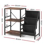 Artiss Record Player Stand with 3-Tier Vinyl Record Storage Turntable Stand - Image 4