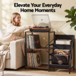 Artiss Record Player Stand with 3-Tier Vinyl Record Storage Turntable Stand - Image 11
