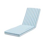 Gardeon Outdoor Chaise Lounge Cushion Lounge Chair Pad Sunbed Mattress Blue - Image 10