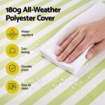 Gardeon Outdoor Chaise Lounge Cushion Lounge Chair Pad Sunbed Mattress Green - Image 5