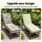 Gardeon Outdoor Chaise Lounge Cushion Lounge Chair Pad Sunbed Mattress Green - Image 7