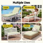 Gardeon Outdoor Chaise Lounge Cushion Lounge Chair Pad Sunbed Mattress Green - Image 8